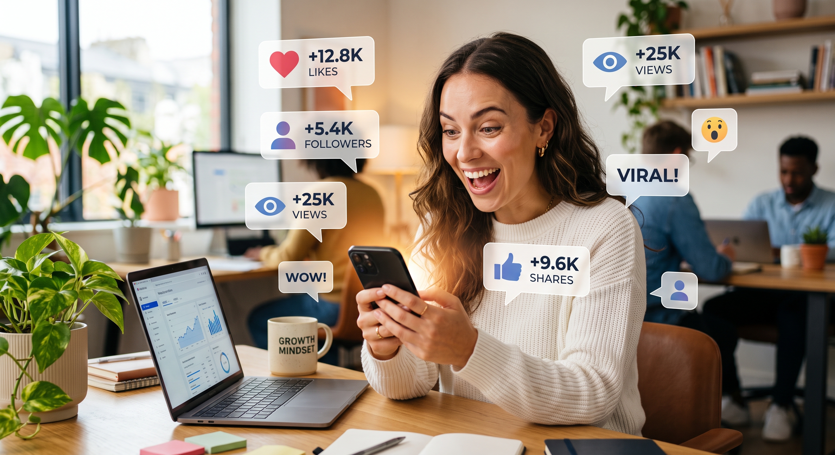 Croissance explosive sur les réseaux sociaux